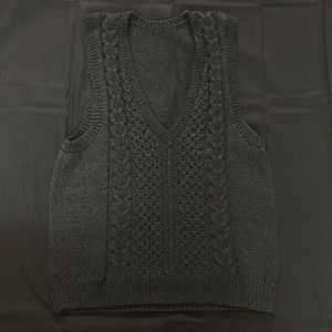 Black knit vest